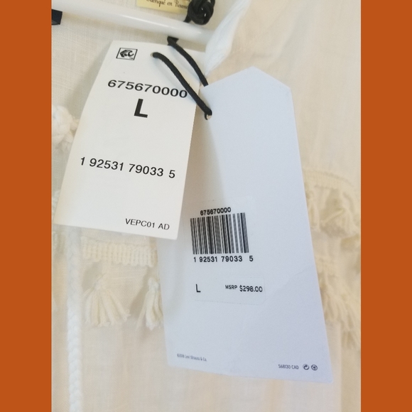 Levi's Made & Crafted White Linen Boho Midi Dre… - Picture 4 of 8